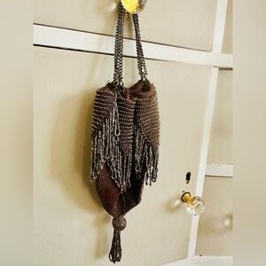 Antique Art Deco Bead Hand Bag Purse